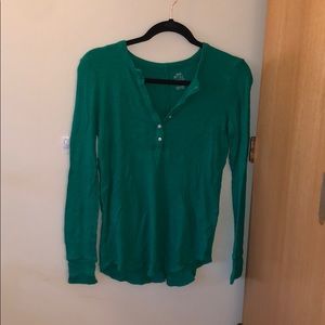 ✨3/$15✨ Green Waffle Texture Aerie Button Shirt